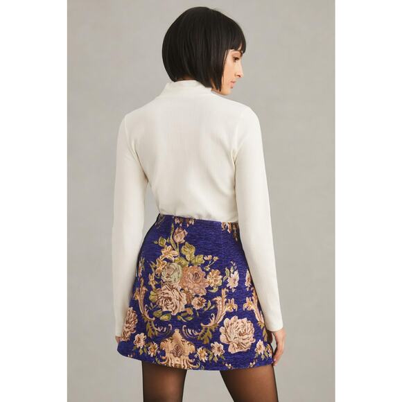 NWT Anthropologie Maeve Printed Mini Skirt - Size 2 - Picture 4 of 7